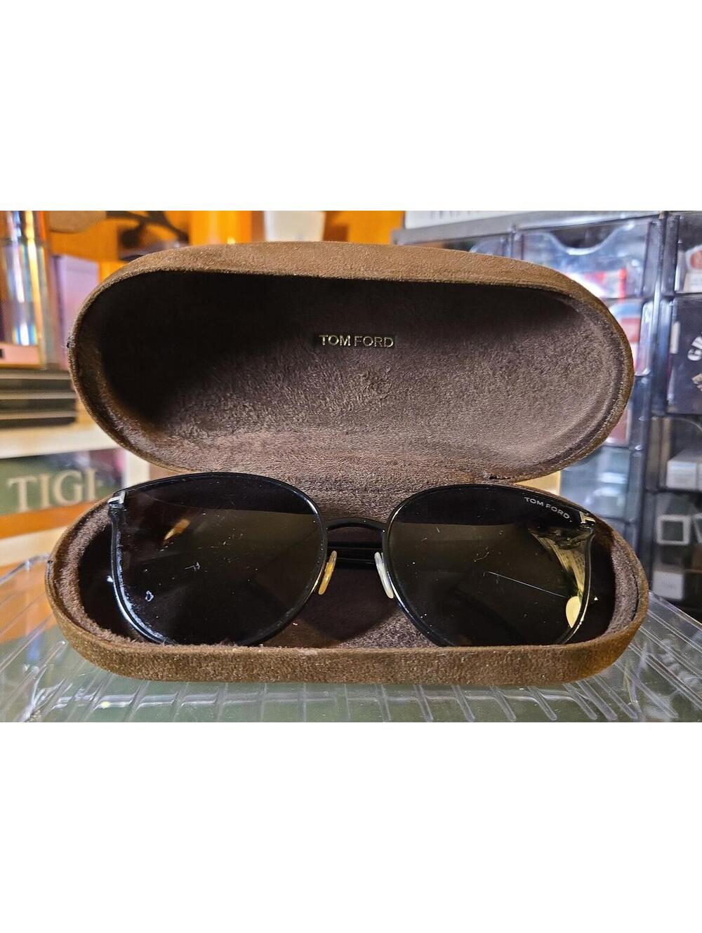 Tom Ford TF718-K Black Cat Eye Sunglasses w/COA